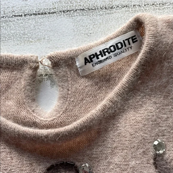 Aphrodite Embroidered Taupe Patterned Sweater - Picture 2 of 10